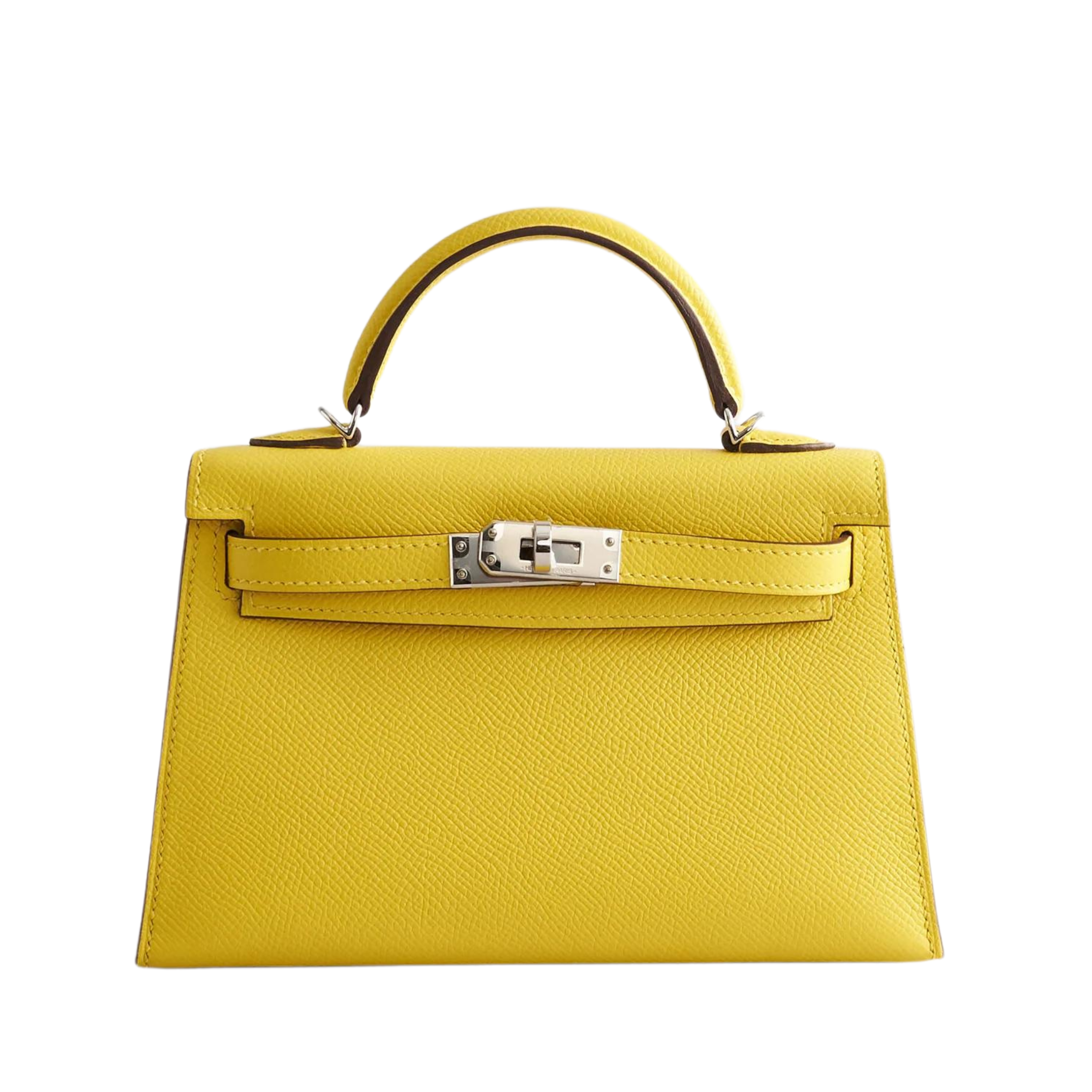 Hermès Kelly II Sellier Mini 20 Epsom Jaune de Naples Palladium Hardware