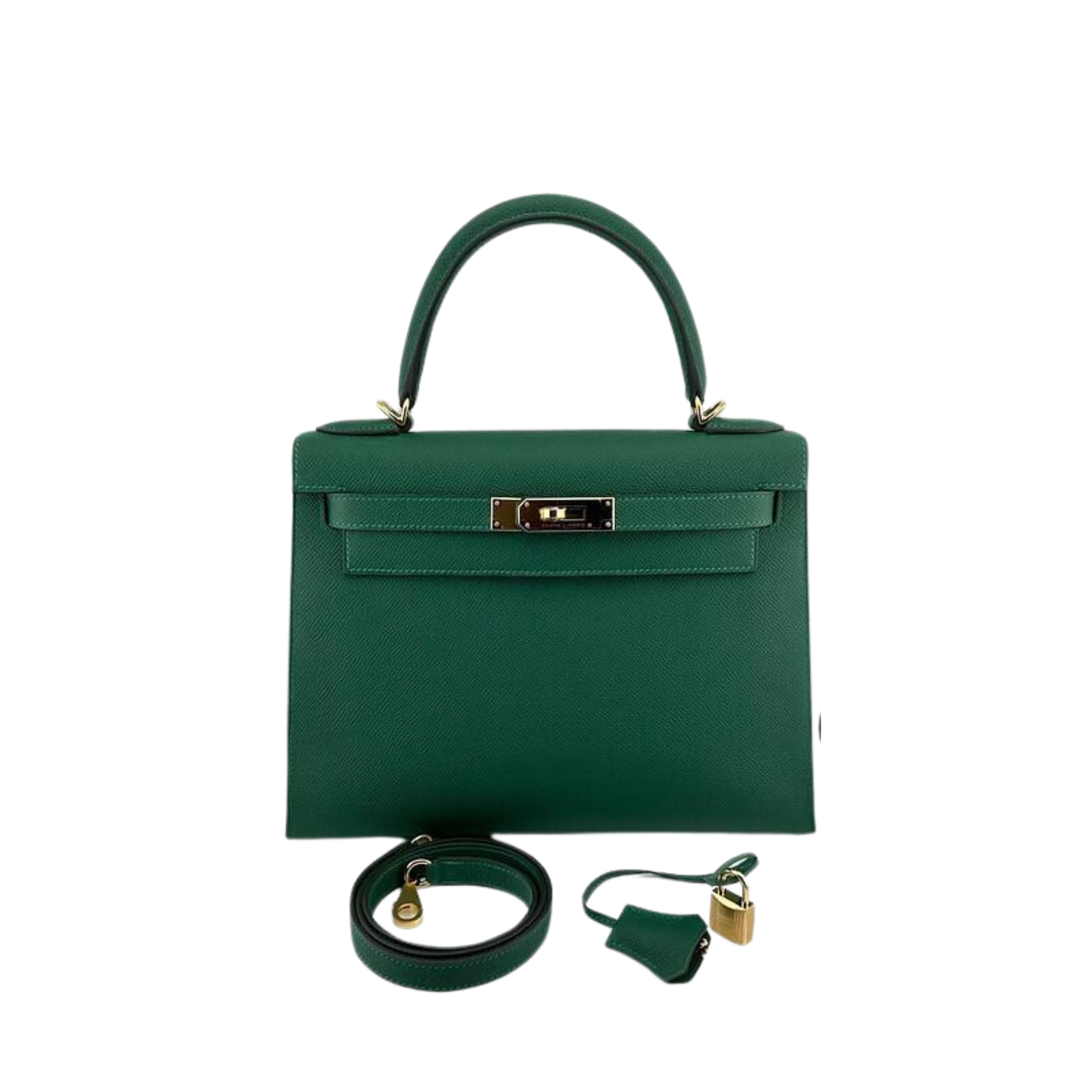 Hermès Kelly II Sellier 28 Veau Epsom Vert Moyen Gold Hardware