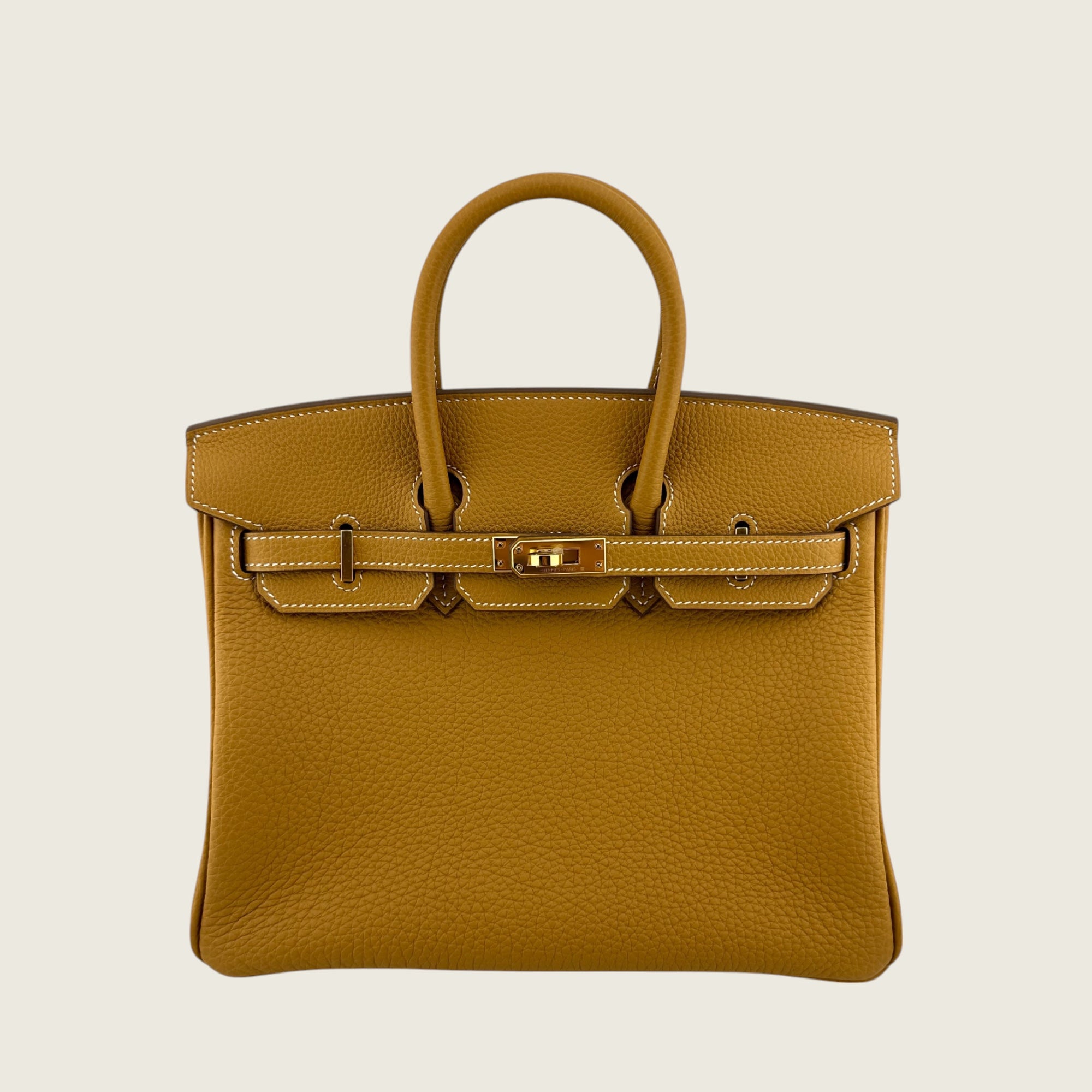 Hermès Birkin 25 Togo Calfskin Naturel Sable Gold Hardware