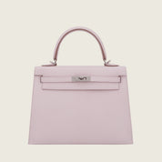 Hermès Kelly 25 Epsom Leather Mauve Pale Palladium Hardware