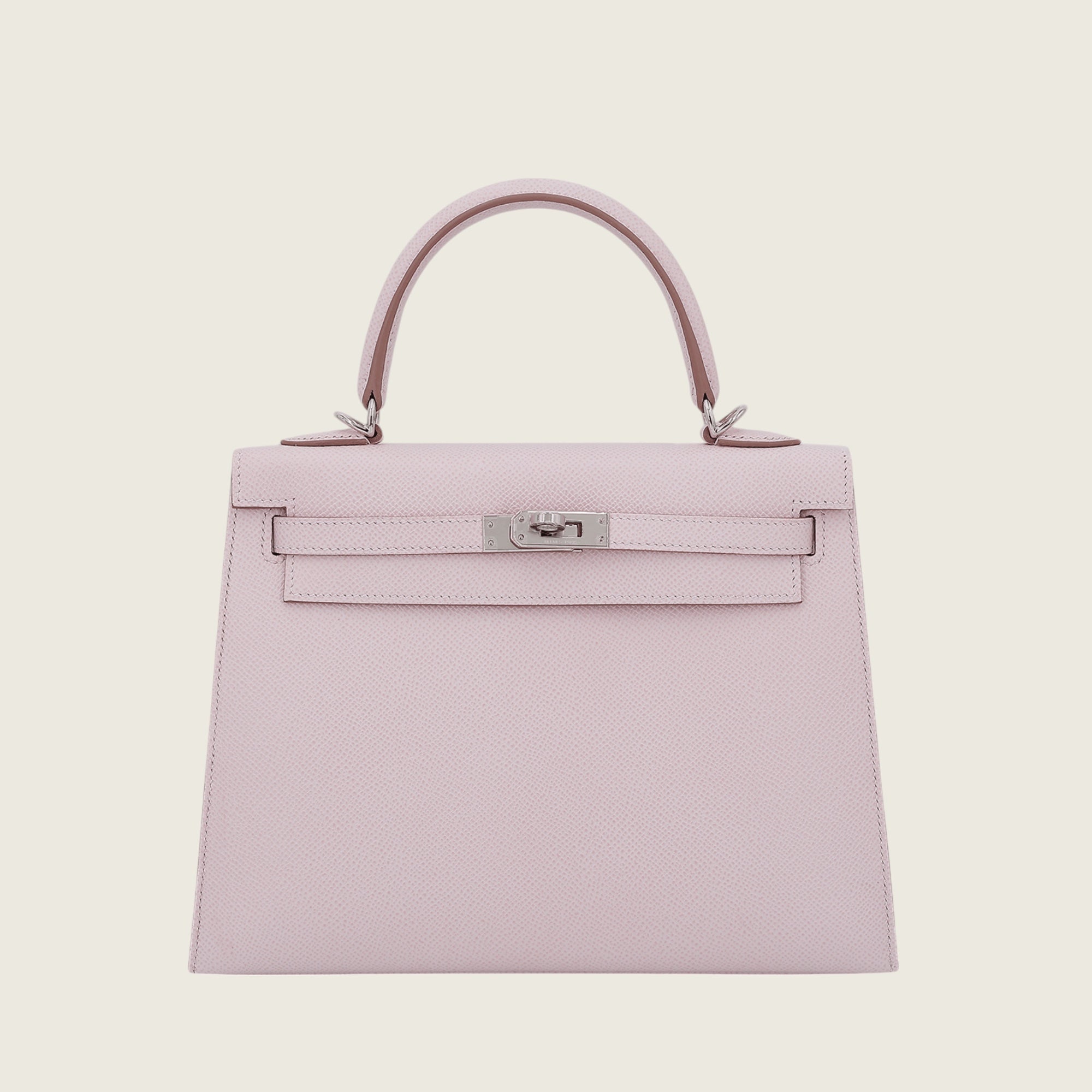 Hermès Kelly 25 Epsom Leather Mauve Pale Palladium Hardware