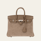 Hermès Birkin 25 Grizlly Swift Calfskin Gris Caillou Etoupe Palladium Hardware