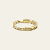 Tiffany & Co. Lock Ring in Yellow Gold with Pavé Diamonds 72343786