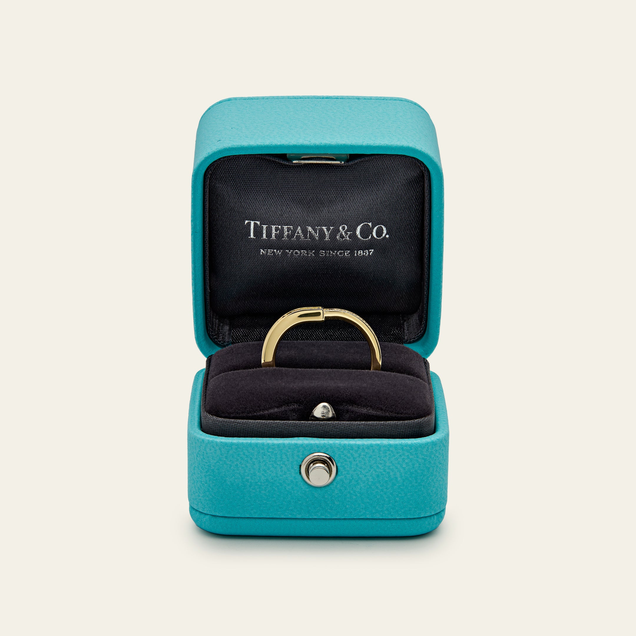 Tiffany & Co. Lock Ring in Yellow Gold with Pavé Diamonds 72343786