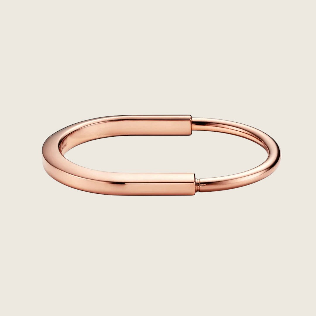 Tiffany & Co. Lock Bangle Bracelet Rose Gold