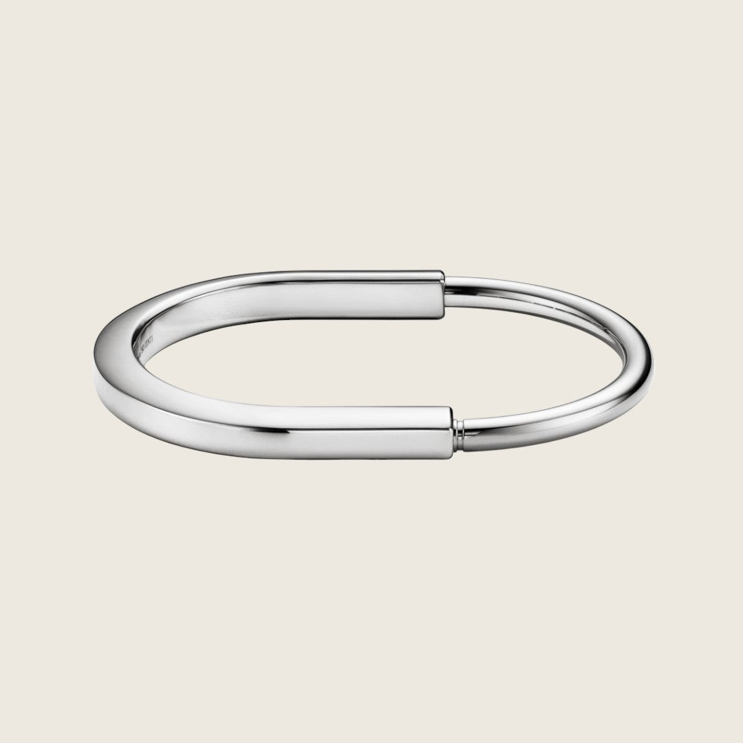 Tiffany & Co. Lock Bangle Bracelet White Gold