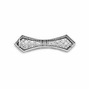 Antique White and Black Diamonds Brooch