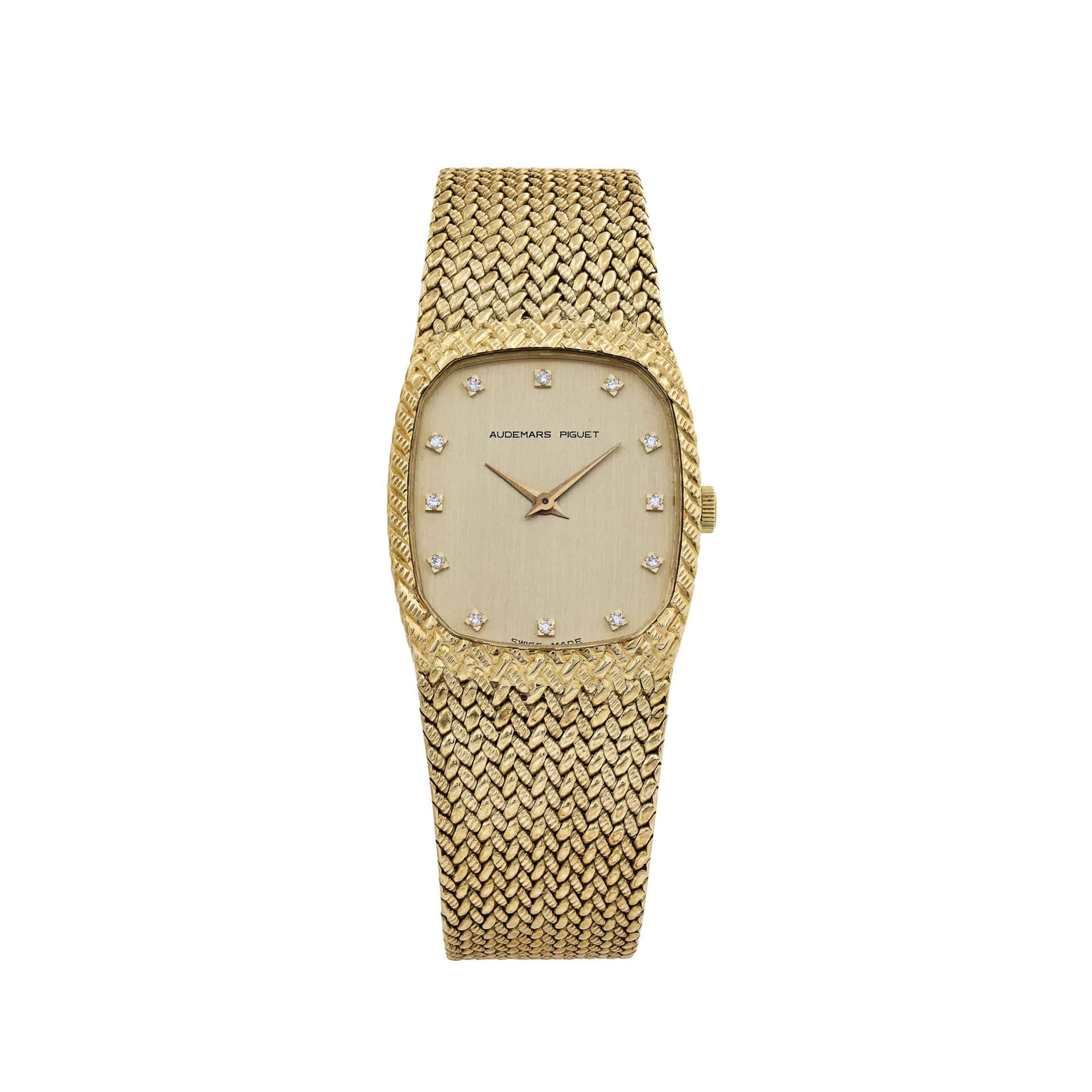Audemars Piguet Cobra 14126BA 'Ladies' Yellow Gold Champagne Diamond Dial