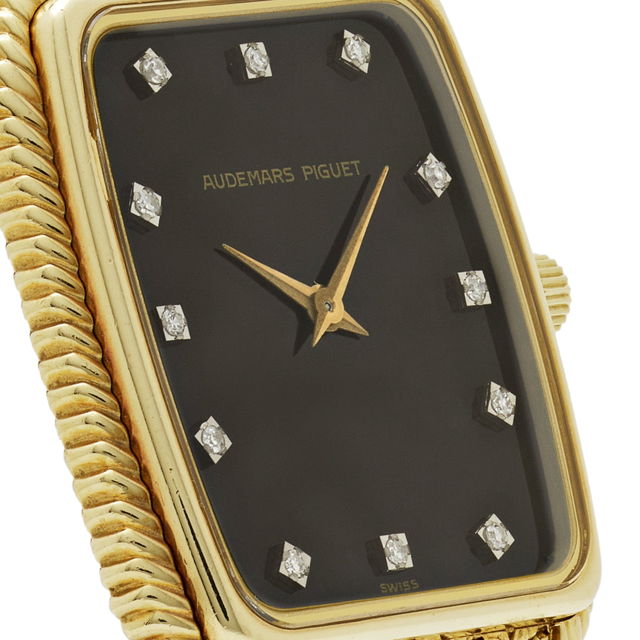 Audemars Piguet Cobra Vintage Yellow Gold Black Onyx Diamond Dial