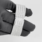 Audemars Piguet Jumbo Square White Gold Silver Diamond Dial