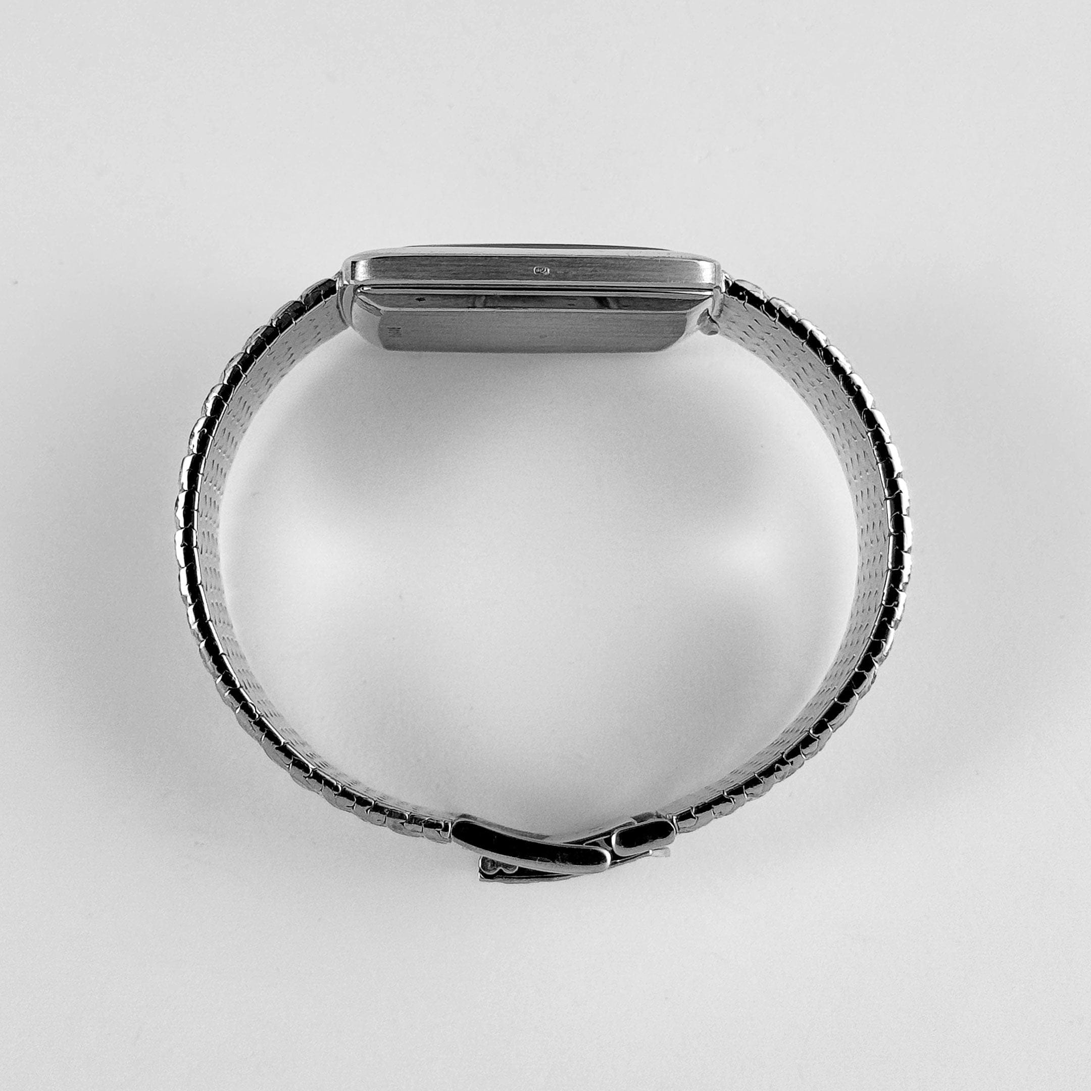 Audemars Piguet Jumbo Square White Gold Silver Diamond Dial