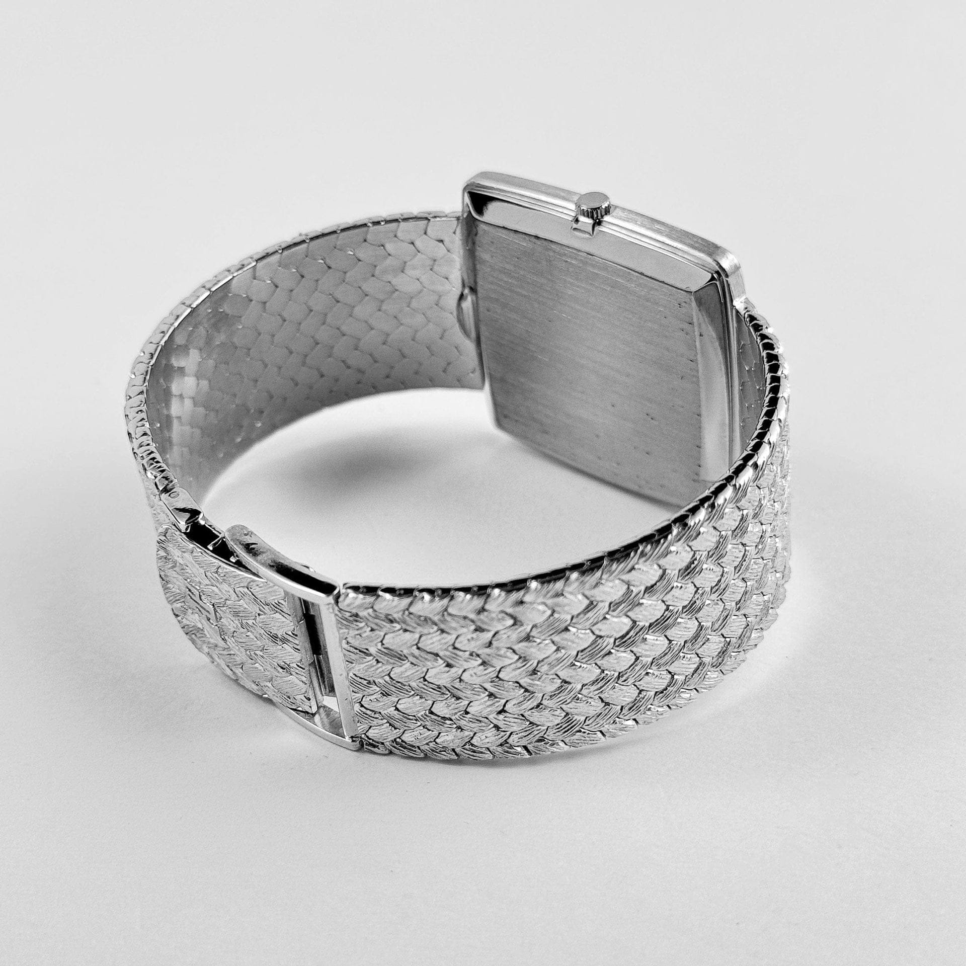 Audemars Piguet Jumbo Square White Gold Silver Diamond Dial