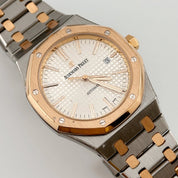Audemars Piguet Royal Oak 15400SR.OO.1220SR.01 Stainless Steel Rose Gold White Dial (2015)