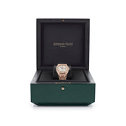 Audemars Piguet Royal Oak 15451OR.ZZ.1256OR.01.A 'Ladies' Rose Gold White Dial Diamond Bezel