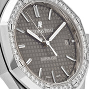 Audemars Piguet Royal Oak 15451ST.ZZ.1256ST.02 Stainless Steel Grey Dial Diamond Bezel