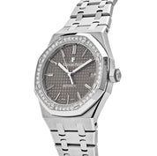 Audemars Piguet Royal Oak 15451ST.ZZ.1256ST.02 Stainless Steel Grey Dial Diamond Bezel