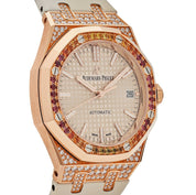 Luxury Watch Audemars Piguet Royal Oak Selfwinding Rose Gold and Diamonds 15452OR.ZY.D038VE.01 Wrist Aficionado