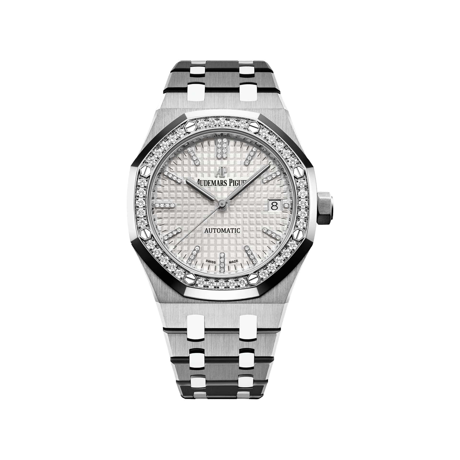 Audemars Piguet Royal Oak 15453IP.ZZ.1256IP.01 'QEII Cup 2017' 'Ladies' Titanium Silver Dial Diamond Bezel Limited Edition of 200