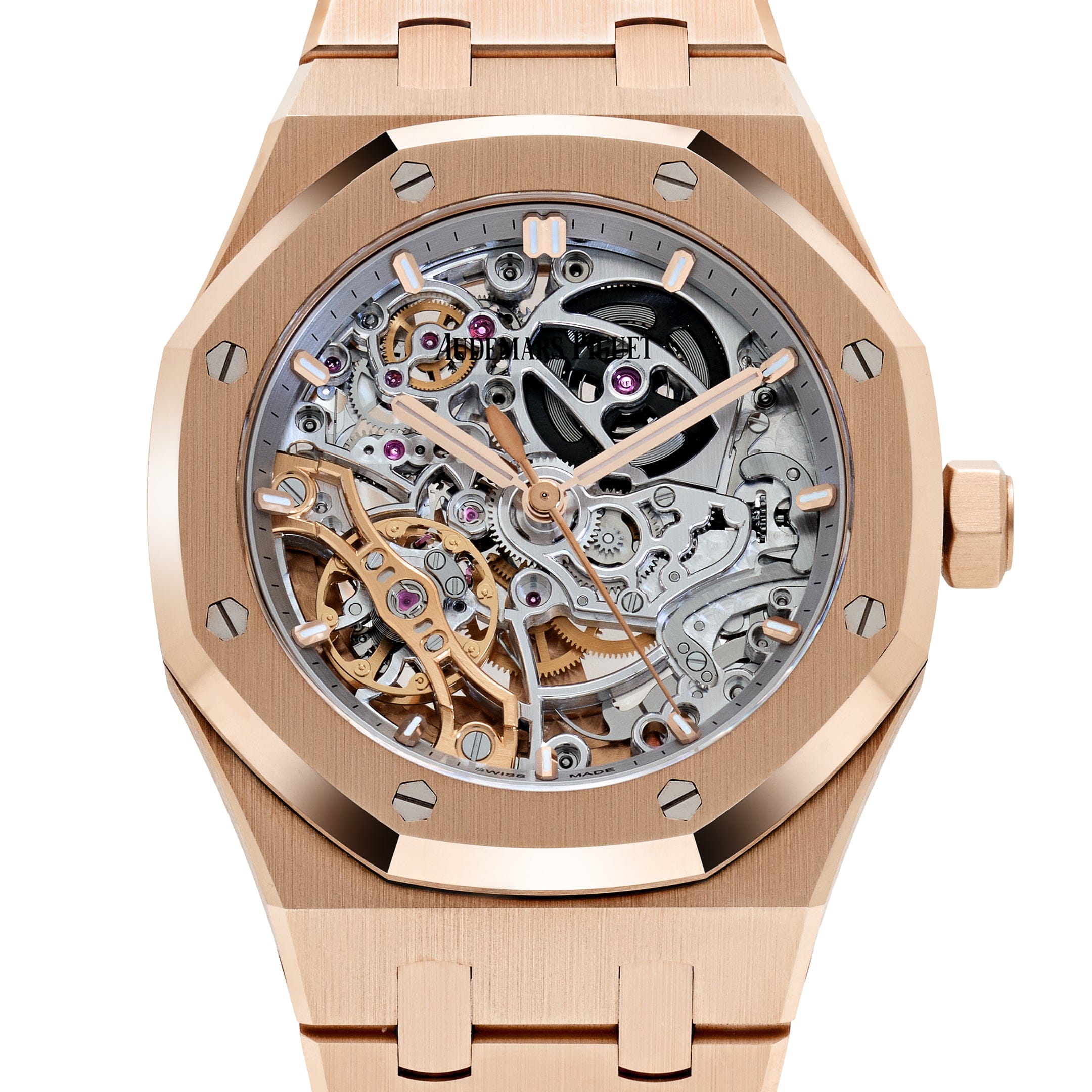 Audemars Piguet Royal Oak 15467OR.OO.1256OR.01 Double Balance Wheel Openworked Rose Gold