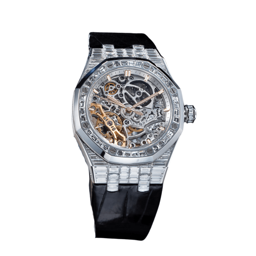 Luxury Watch Audemars Piguet Royal Oak Double Balance Wheel Openworked High Jewellery 15469BC.ZZ.D001CR.01 Wrist Aficionado