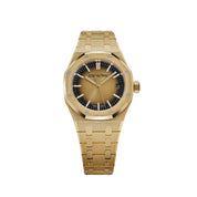 Audemars Piguet Royal Oak 15550BA.GG.1356BA.01 Frosted Yellow Gold Smoked Yellow Dial