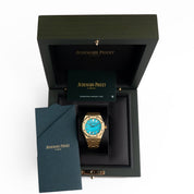 Audemars Piguet Royal Oak 15550BA.OO.1356BA.01 Yellow Gold Turquoise Stone Dial (2025)