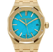 Audemars Piguet Royal Oak Selfwinding 15550BA.OO.1356BA.01 Yellow Gold Blue Turquoise Dial