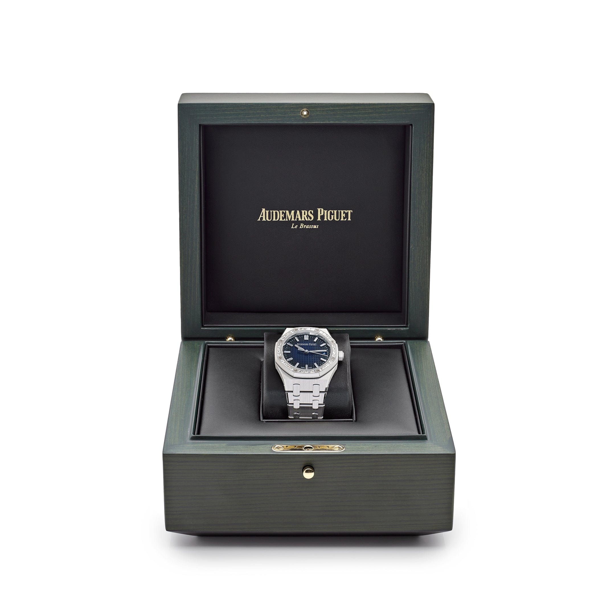 Audemars Piguet Royal Oak 15551BC.ZZ.1356BC.01 Diamond Bezel White Gold Smoked Blue Dial (2024)