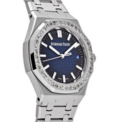Audemars Piguet Royal Oak 15551BC.ZZ.1356BC.01 Diamond Bezel White Gold Smoked Blue Dial (2024)