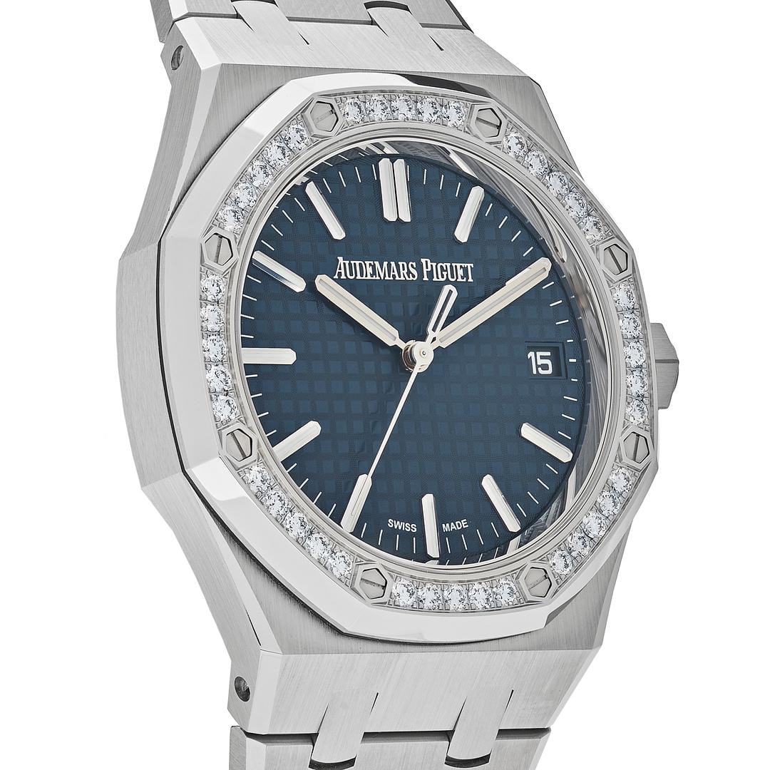 Audemars Piguet Royal Oak Selfwinding Blue Dial Diamond Bezel 15551ST.ZZ.1356ST.05 Wrist Aficionado