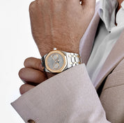 Audemars Piguet Royal Oak 25594SA.OO.0789SA.01 Day-Date Moonphase Yellow Gold Stainless Steel Silver Dial (1994)