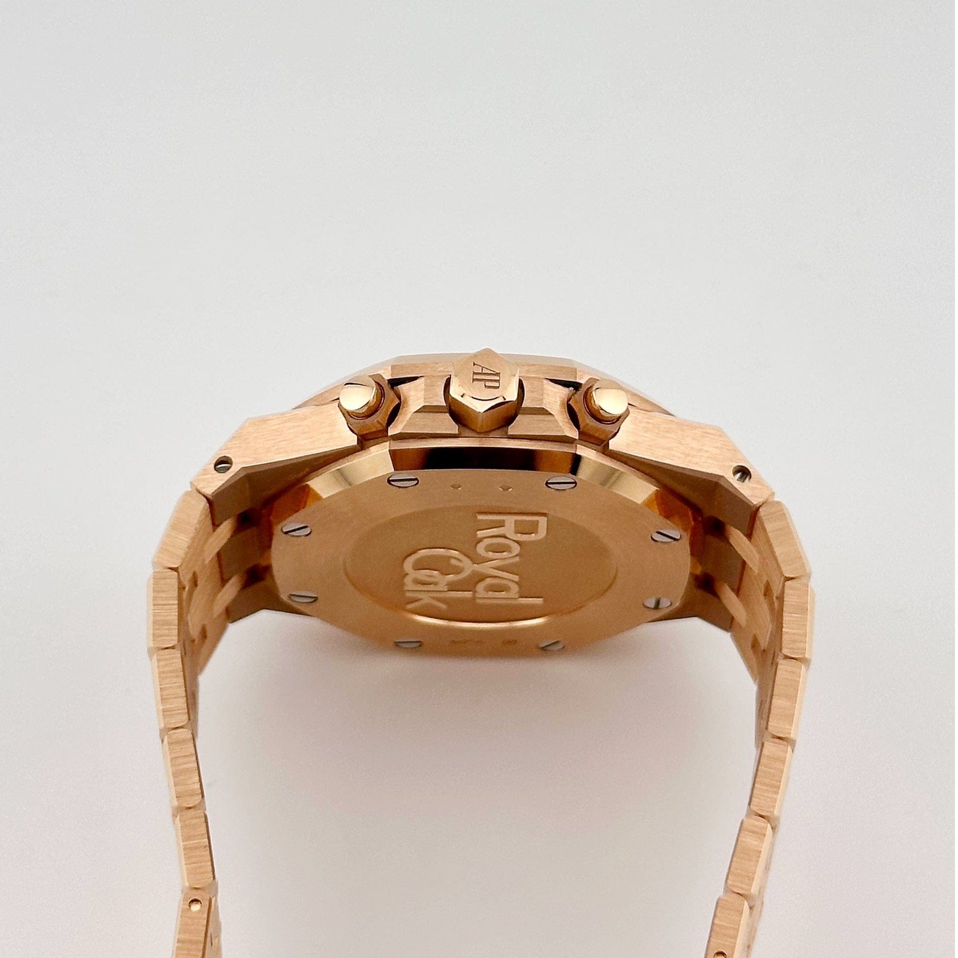 Audemars Piguet Royal Oak 26715OR.ZZ.1356OR.01 Chronograph Rose Gold Silver Dial Diamond Bezel (2025)