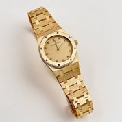 Audemars Piguet Royal Oak 4100BA Yellow Gold Diamond Dial Diamond Bezel Quartz