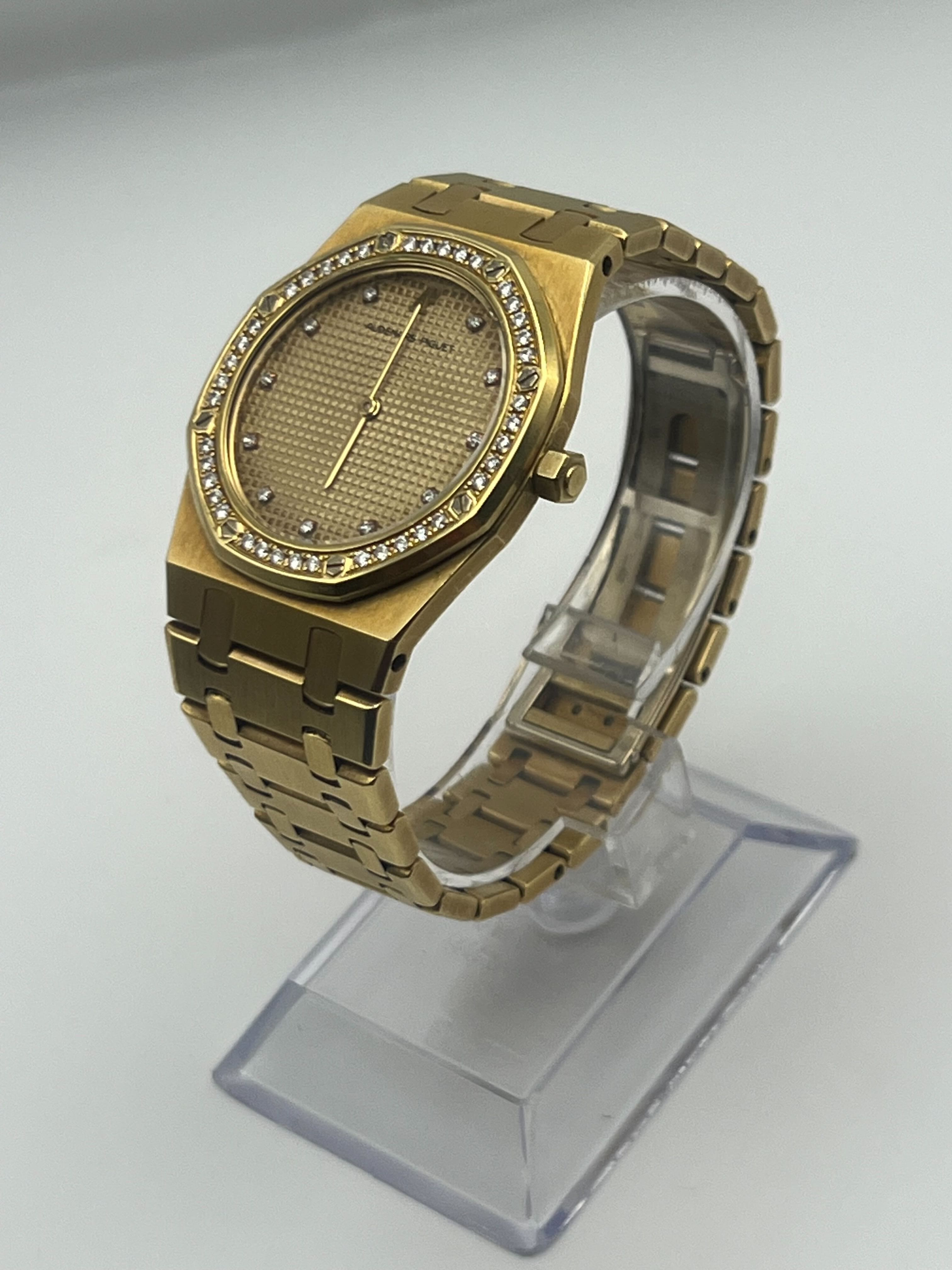 Audemars Piguet Royal Oak 56303BA Yellow Gold Champagne Diamond Dial