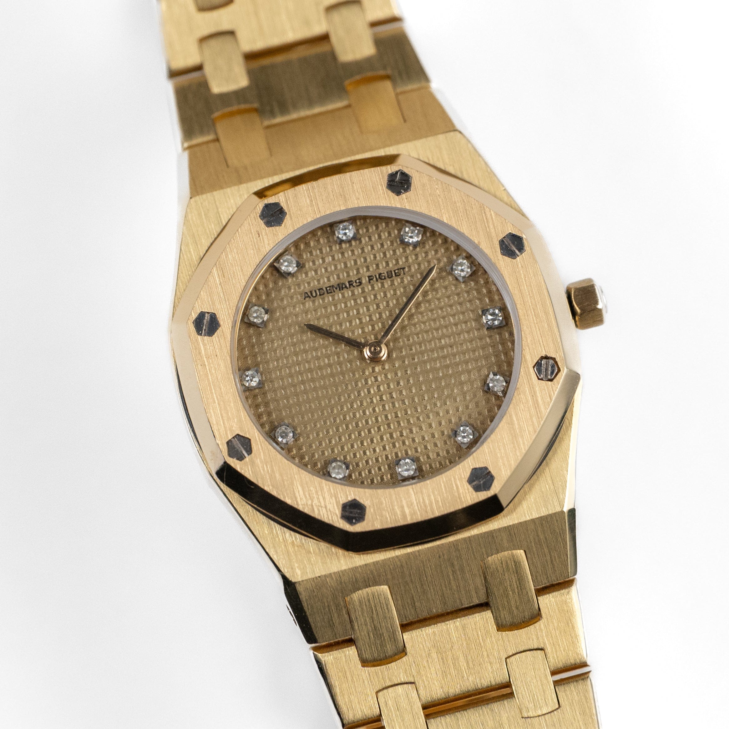 Audemars Piguet Royal Oak 6007BA Vintage 'Ladies' Yellow Gold Champagne Diamond Dial Quartz