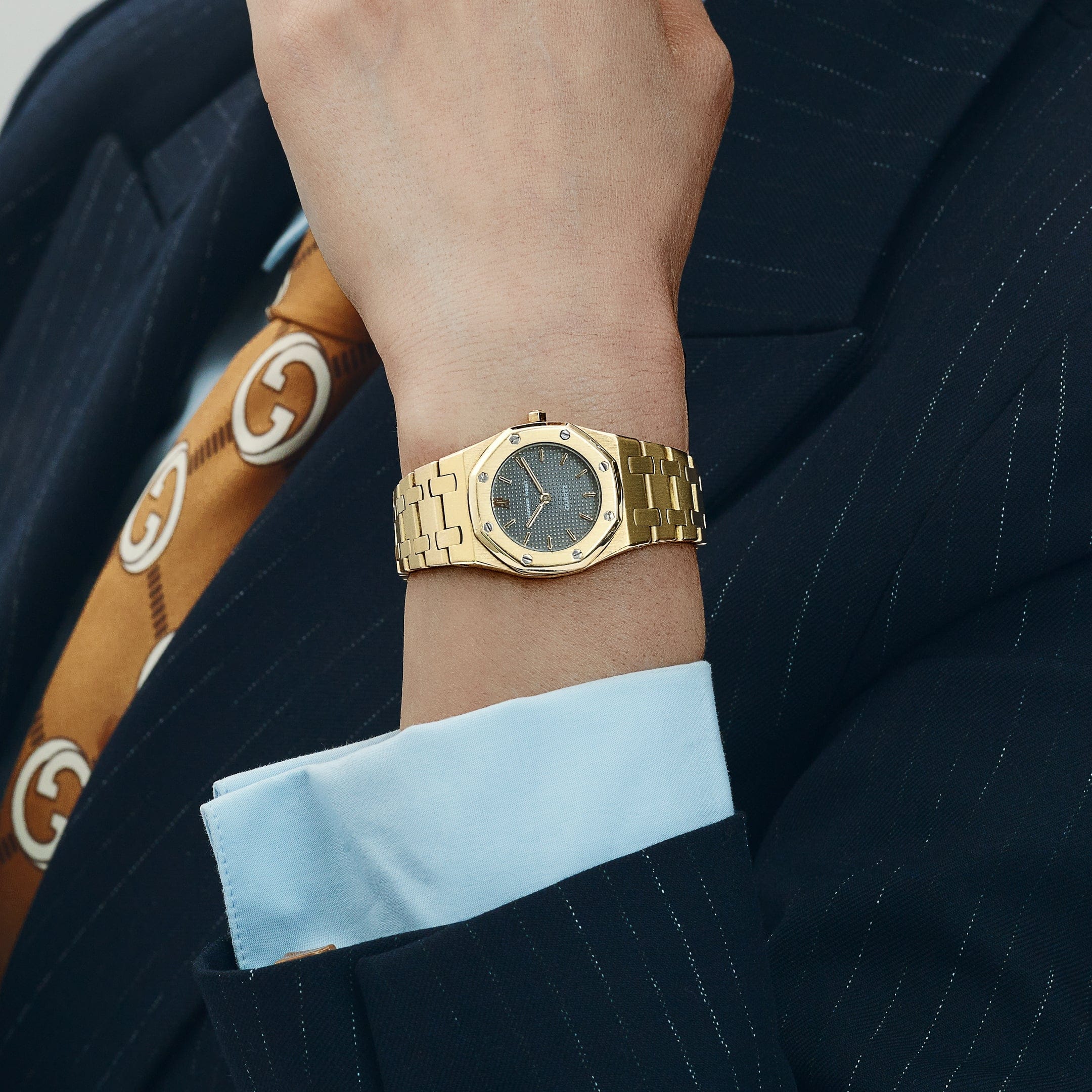 Audemars Piguet Royal Oak 6007BA Vintage 'Ladies' Yellow Gold Grey Dial Quartz