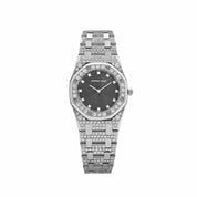 Audemars Piguet Royal Oak 6007BC 'Ladies' White Gold Black Diamond Dial Diamond Bezel and Bracelet Quartz (1981)