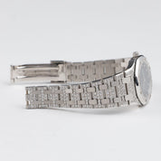 Audemars Piguet Royal Oak 6007BC 'Ladies' White Gold Black Diamond Dial Diamond Bezel and Bracelet Quartz (1981)