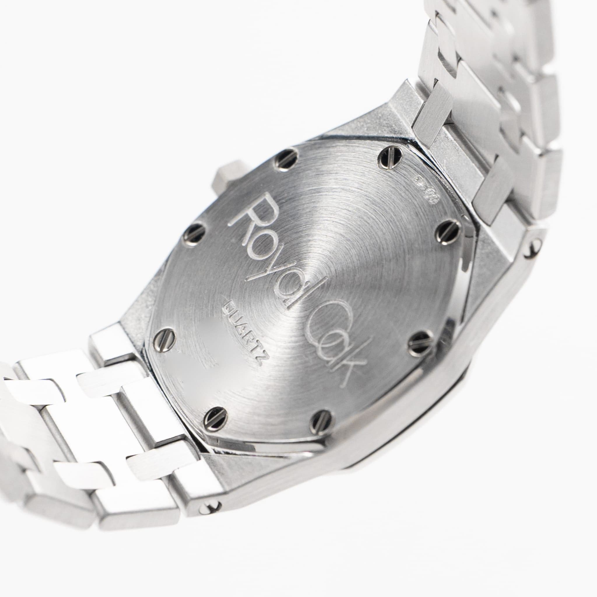 Audemars Piguet Royal Oak 66319BC.ZZ.0722BC.06 Vintage 'Ladies' White Gold Black Diamond Dial Diamond Bezel Quartz
