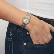 Audemars Piguet Royal Oak 66347SA Vintage 'Ladies' Stainless Steel Yellow Gold Mother of Pearl Diamond Dial Quartz (1997)