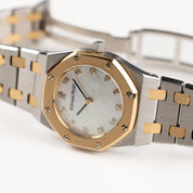 Audemars Piguet Royal Oak 66347SA Vintage 'Ladies' Stainless Steel Yellow Gold Mother of Pearl Diamond Dial Quartz (1997)