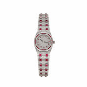 Audemars Piguet Royal Oak 67169BC.RR.1114BC.01 Vintage 'Ladies' White Gold Diamond and Ruby Set Quartz (1997)