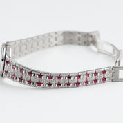 Audemars Piguet Royal Oak 67169BC.RR.1114BC.01 Vintage 'Ladies' White Gold Diamond and Ruby Set Quartz (1997)