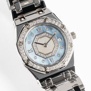 Audemars Piguet Royal Oak 67371BC/093 'Ladies' White Gold Blue Mother of Pearl Diamond Dial Diamond Bezel Quartz (2002)