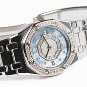 Audemars Piguet Royal Oak 67371BC/093 'Ladies' White Gold Blue Mother of Pearl Diamond Dial Diamond Bezel Quartz (2002)