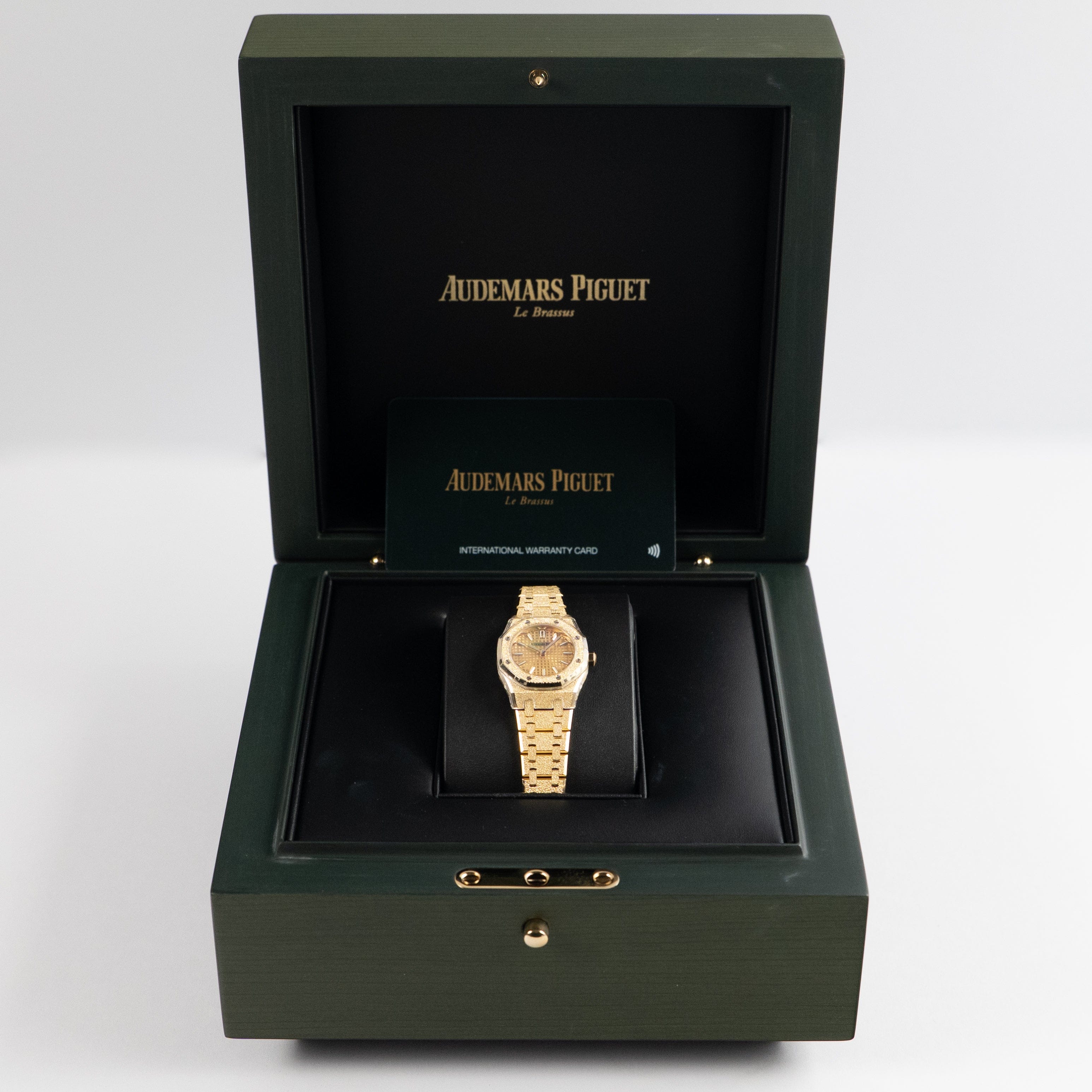 Audemars Piguet Royal Oak 67630BA.GG.1312BA.01 'Mini' Frosted Yellow Gold Quartz (2026)