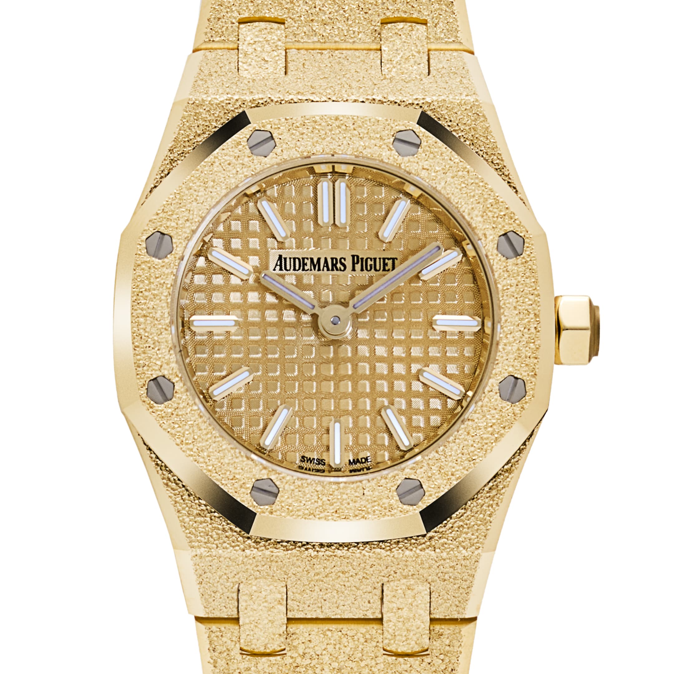 Audemars Piguet Royal Oak 67630BA.GG.1312BA.01 'Mini' Frosted Yellow Gold Quartz (2026)