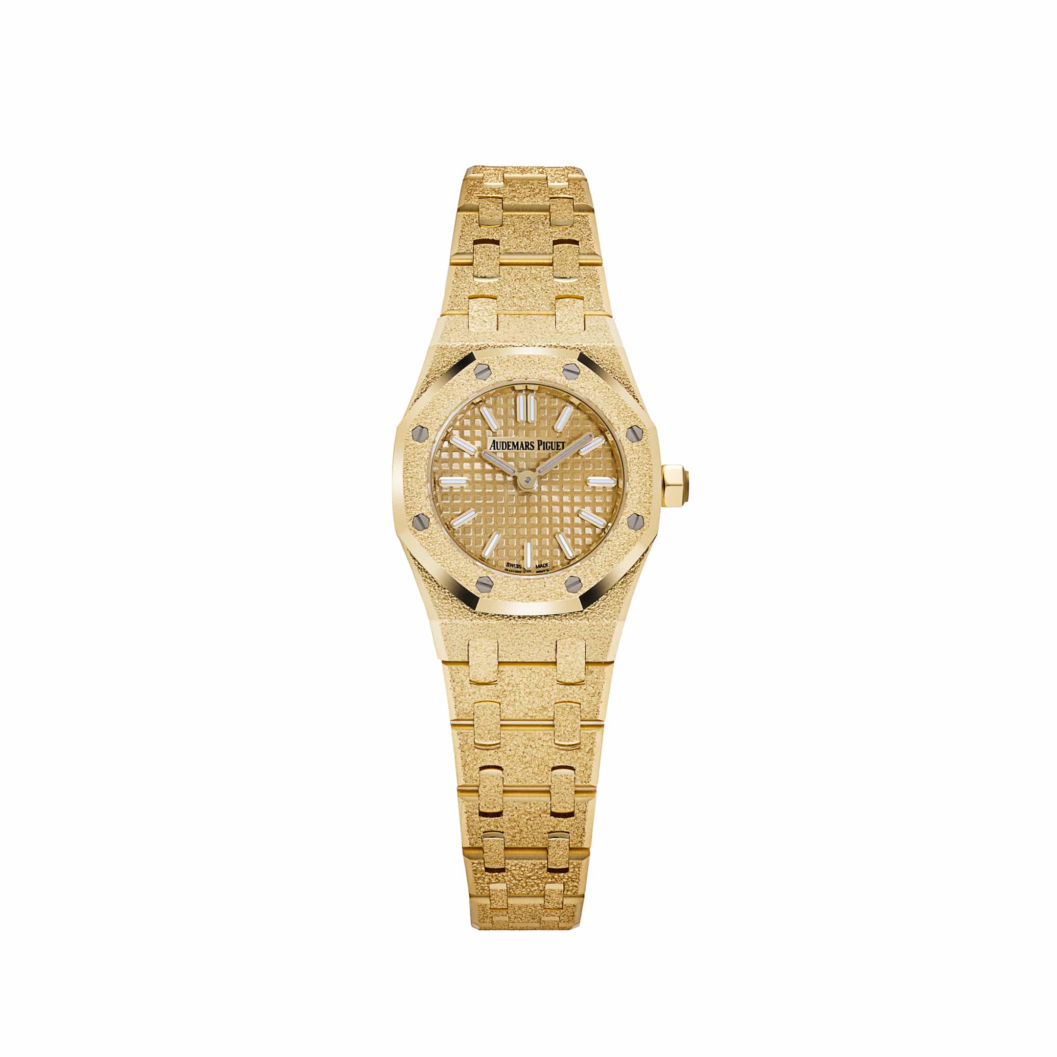Audemars Piguet Royal Oak 67630BA.GG.1312BA.01 'Mini' Frosted Yellow Gold Quartz (2026)