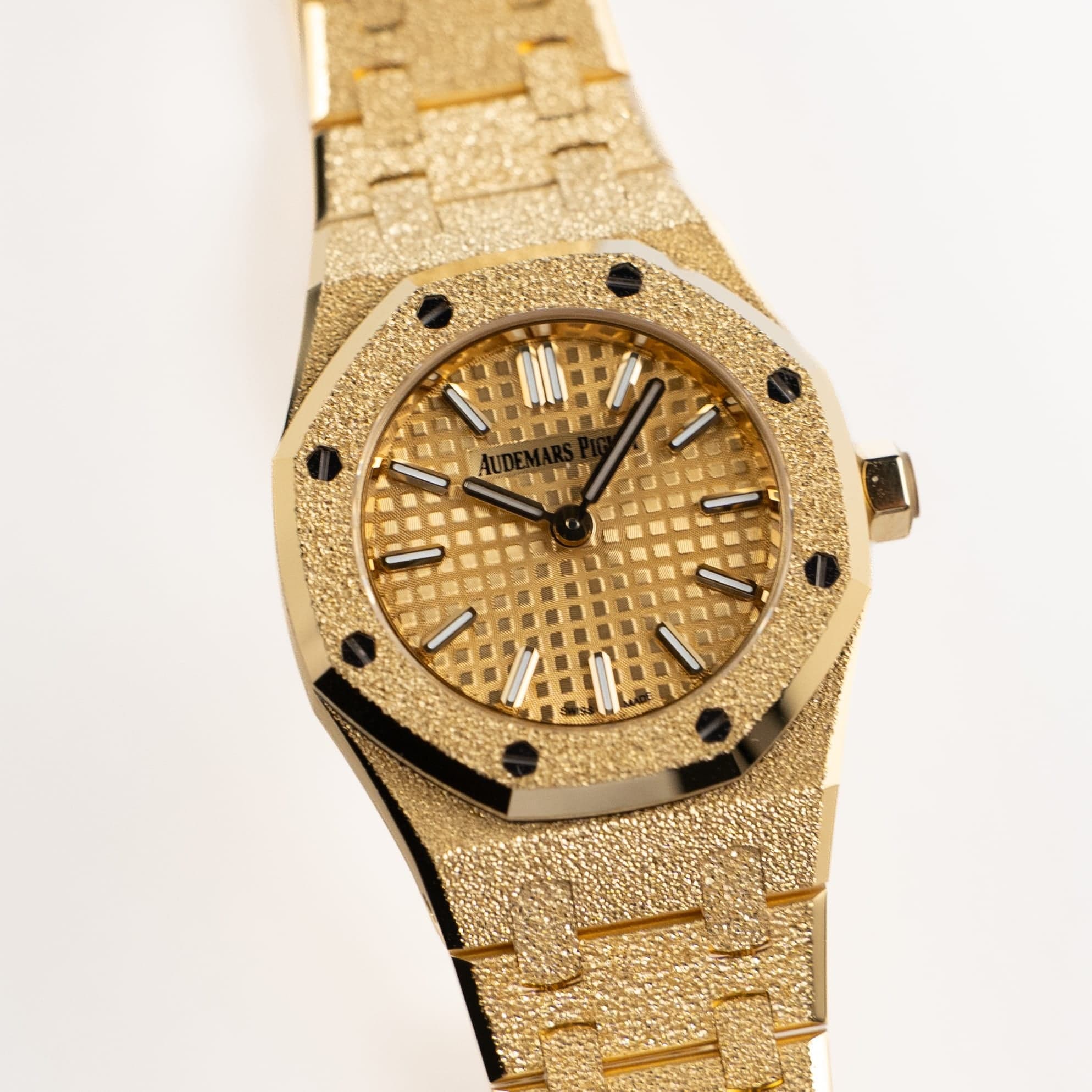 Audemars Piguet Royal Oak 67630BA.GG.1312BA.01 'Mini' Frosted Yellow Gold Quartz (2026)