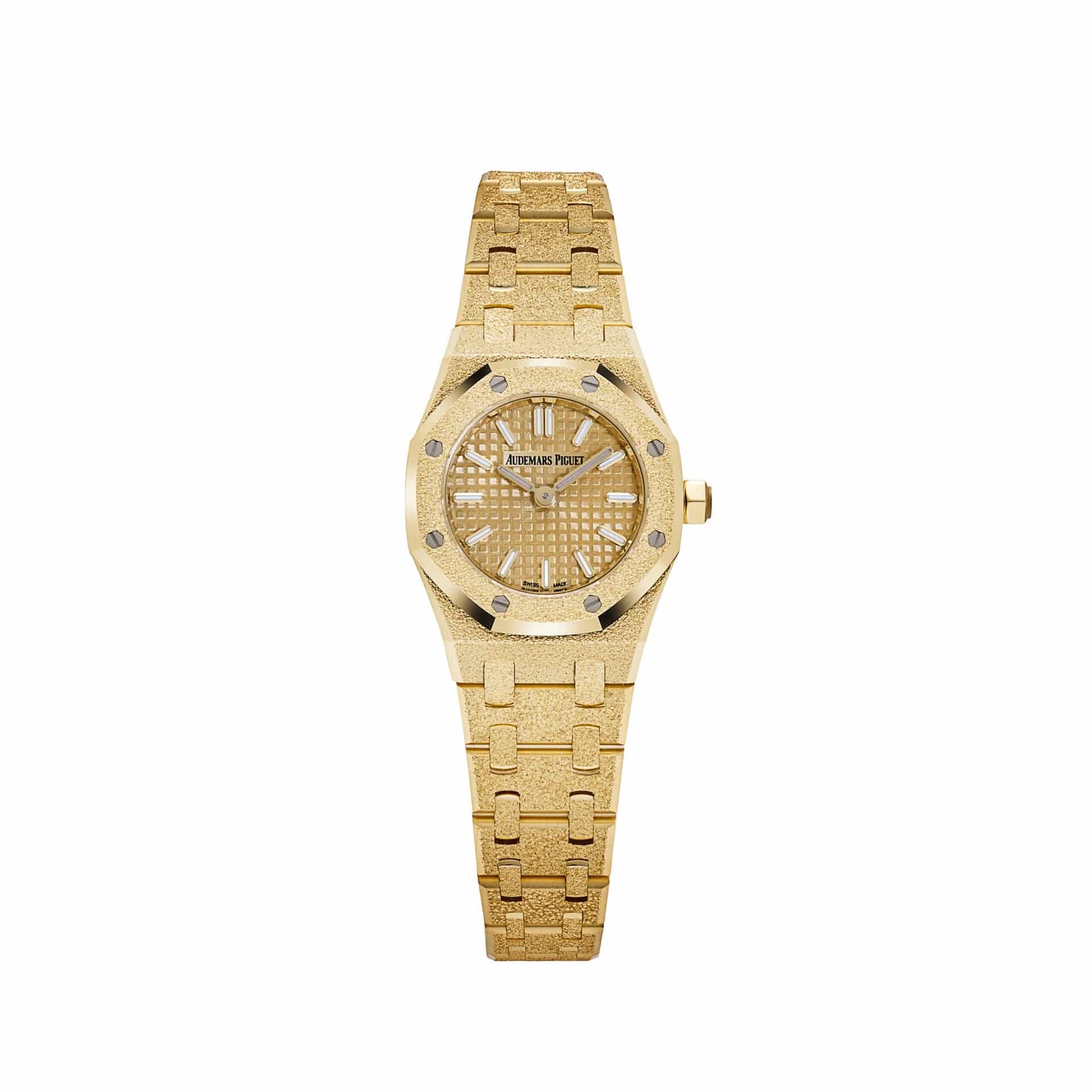 Audemars Piguet Royal Oak 67630BA.GG.1312BA.01 'Mini' Frosted Yellow Gold Quartz (2026)